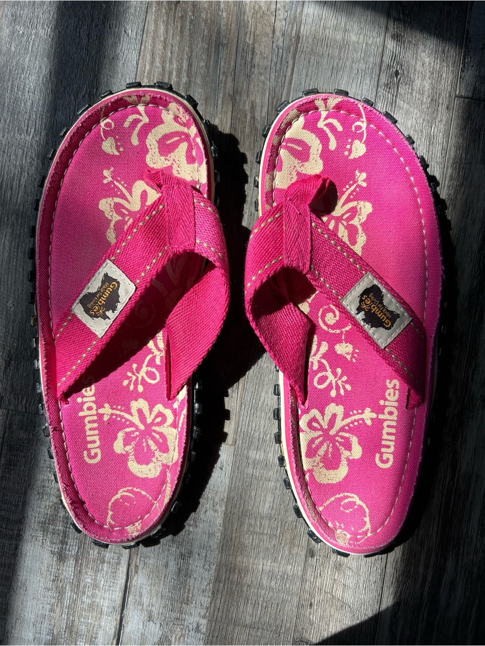 Pink Gumbies Flip Flops!